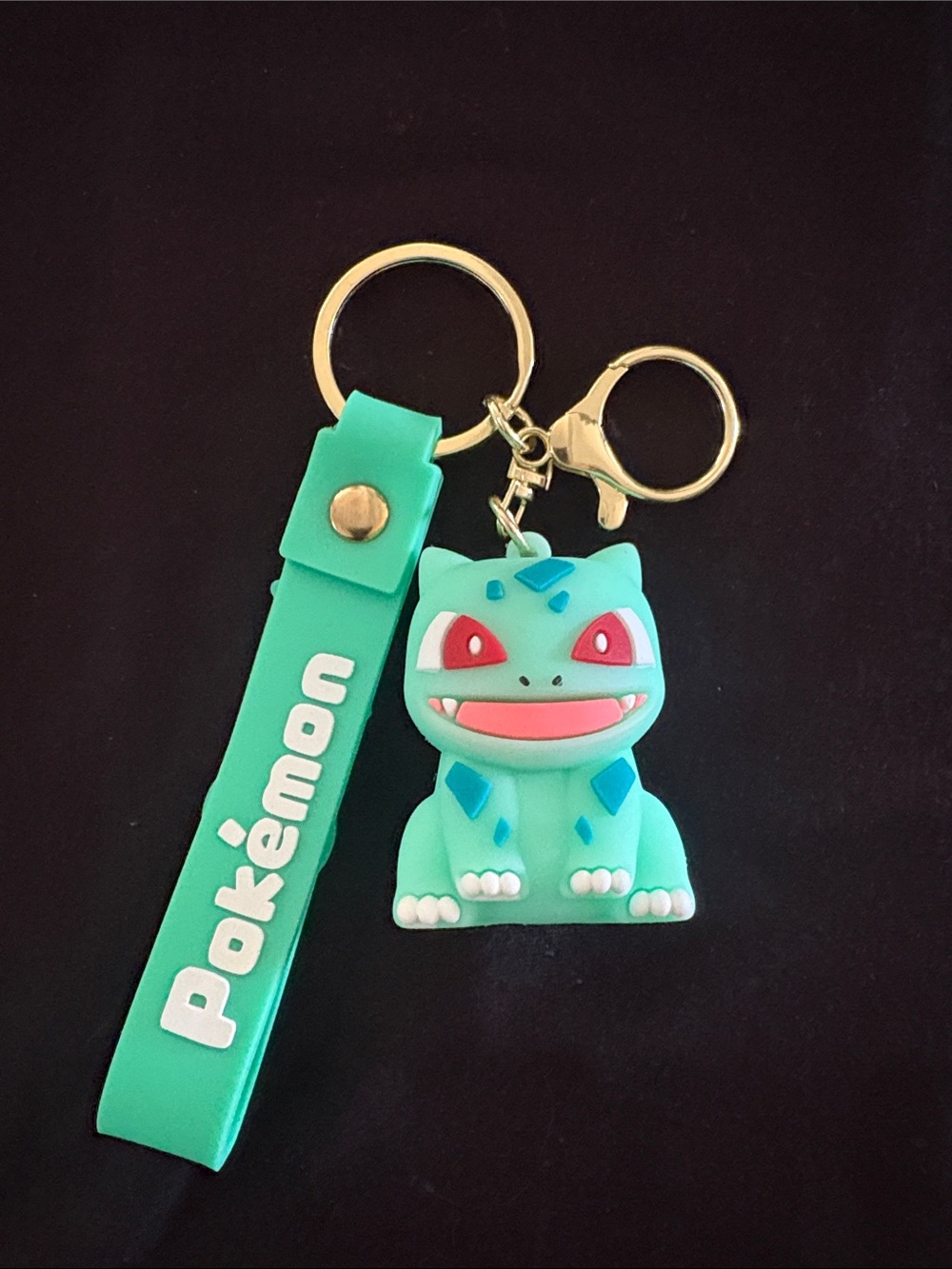 Pokémon Bulbasaur Green Keychain Bag Charm With Strap